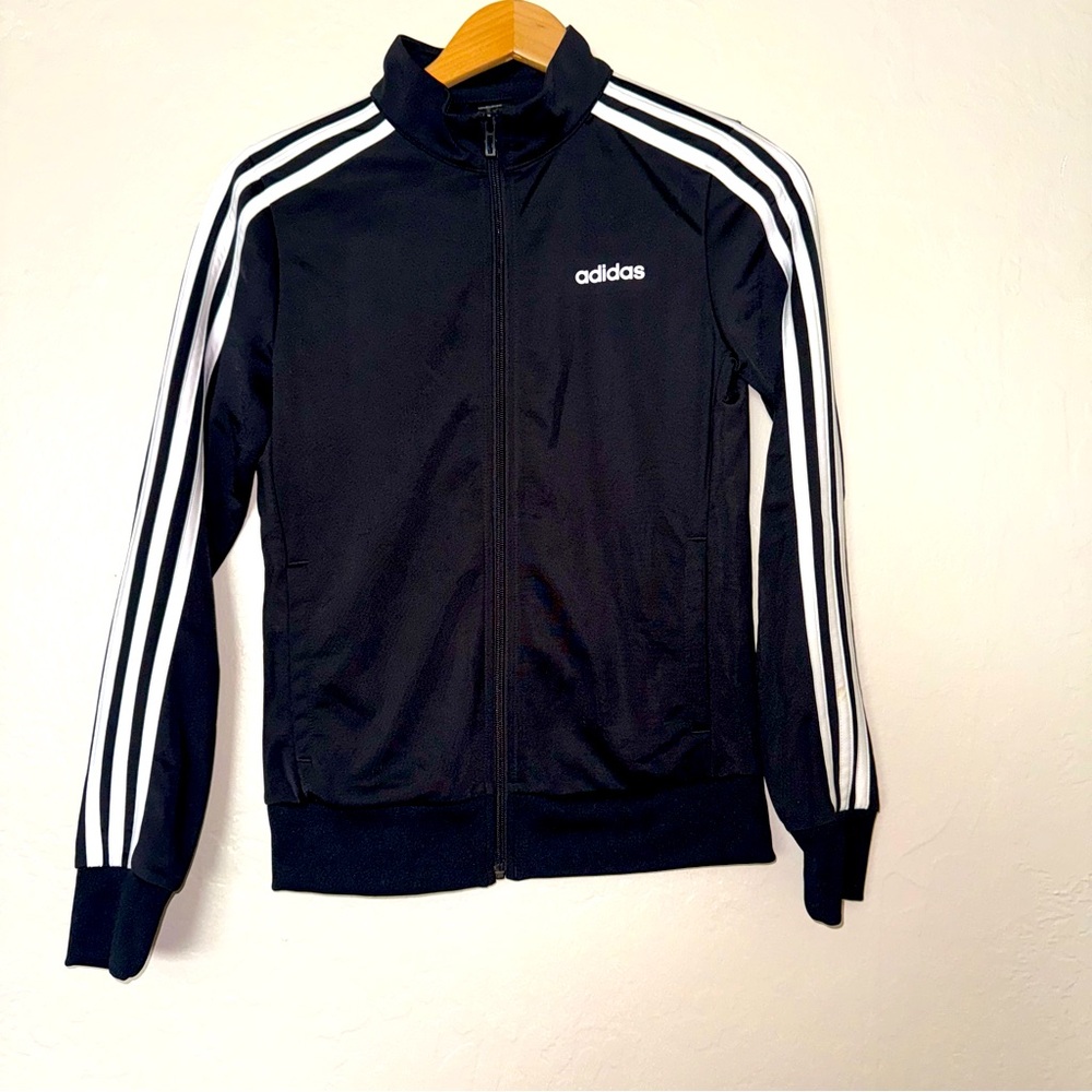 Adidas Black with White Striped Track Jacket Size XS